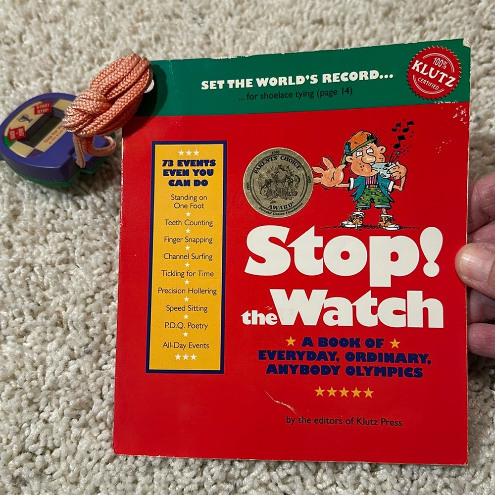 KLUTZ Stop the Watch Book/Game of Challenges and Everyday Competition